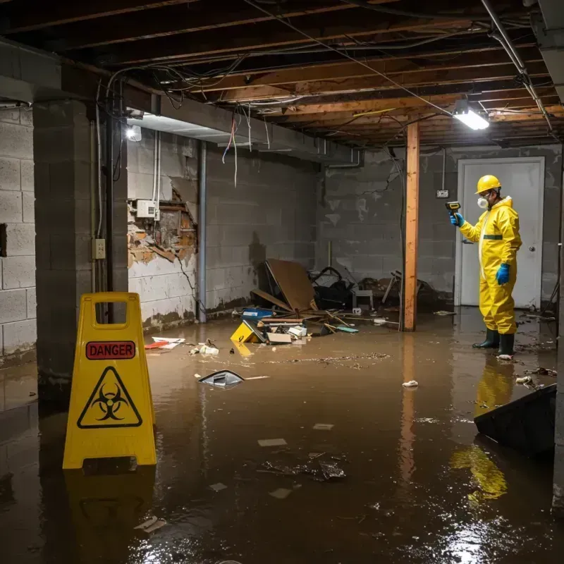 Flooded Basement Electrical Hazard in Loch Lomond, VA Property