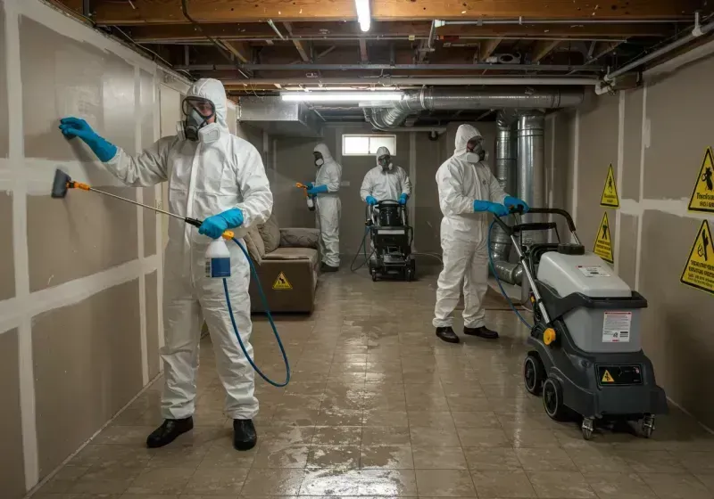 Basement Moisture Removal and Structural Drying process in Loch Lomond, VA